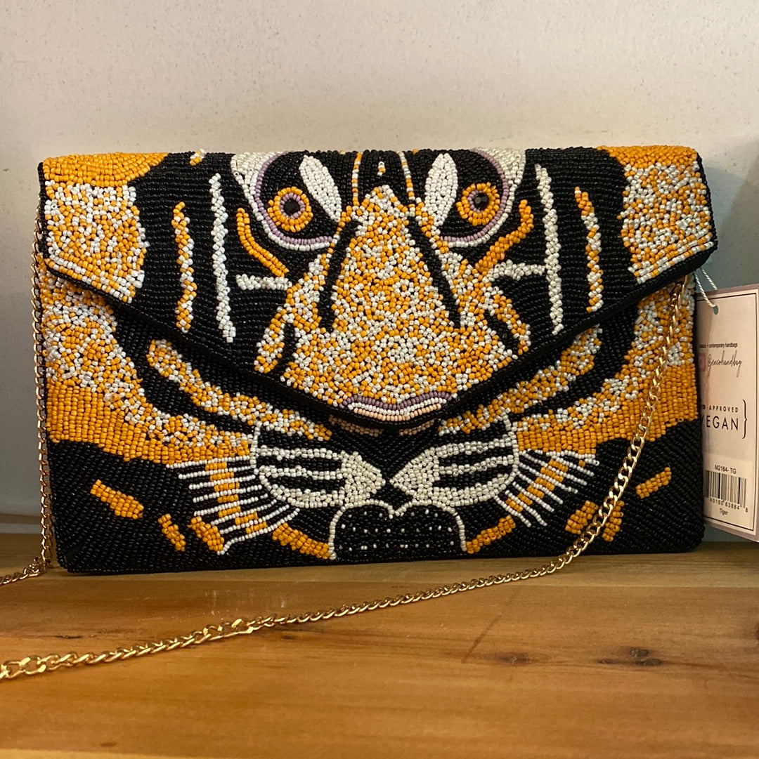 Beaded Tiger Purse