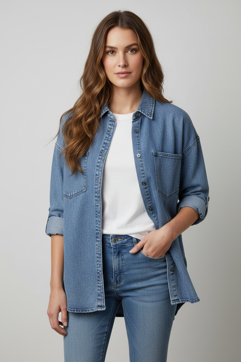 Washed Chambray Button Down