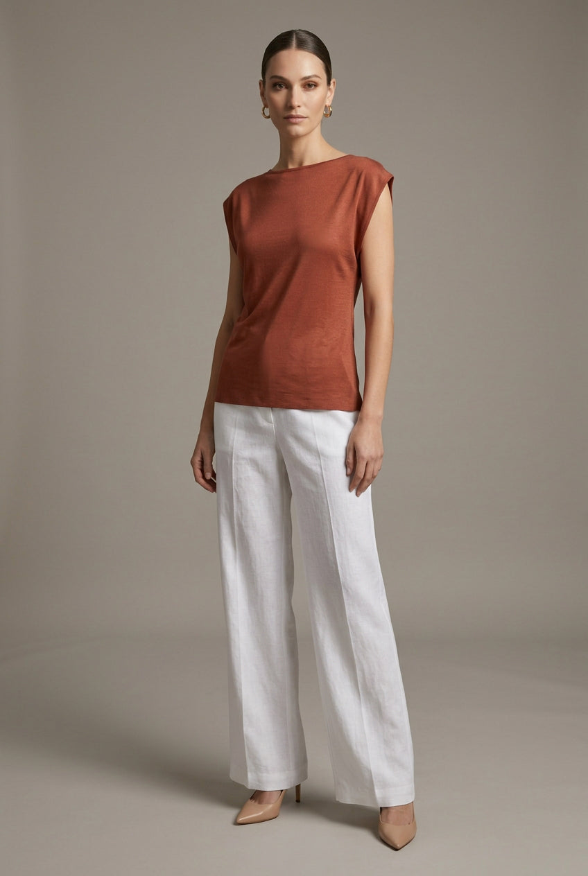 Boat Neck Sweater Top