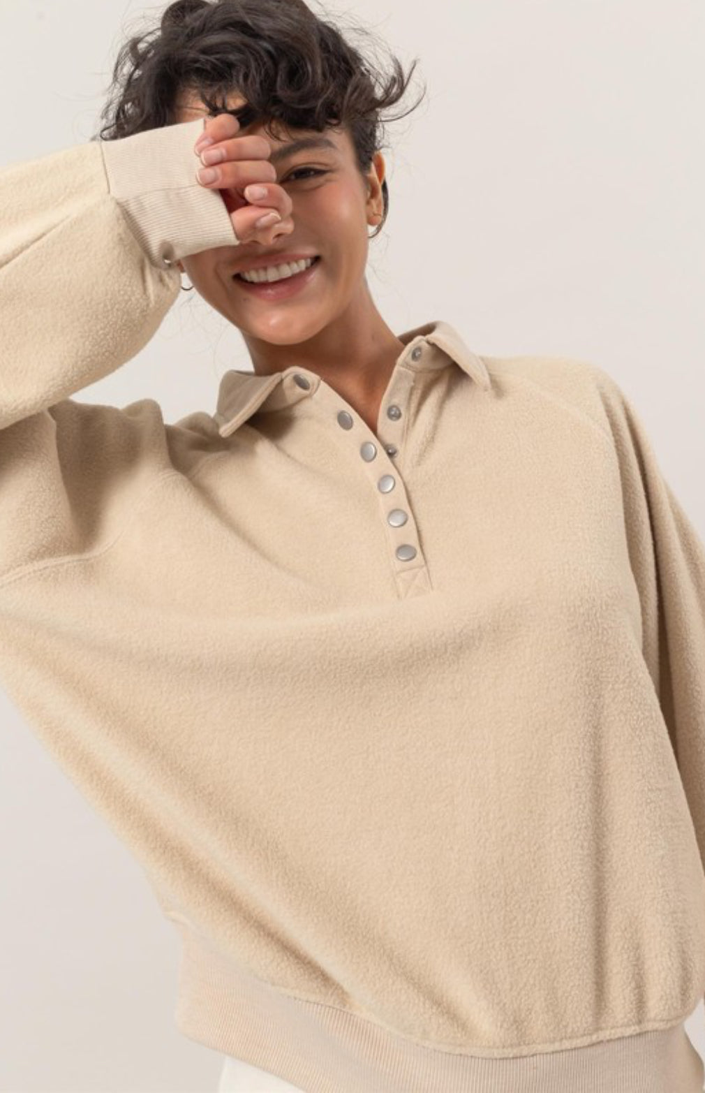 Tan Quarter Zip – Perfect Little Peach