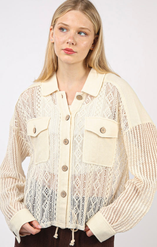 Oversized Lace Shacket