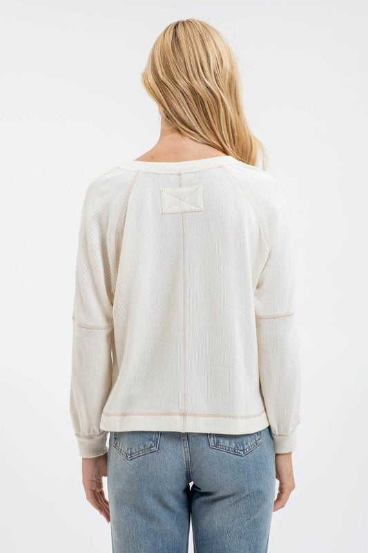 Raglan Henley Top