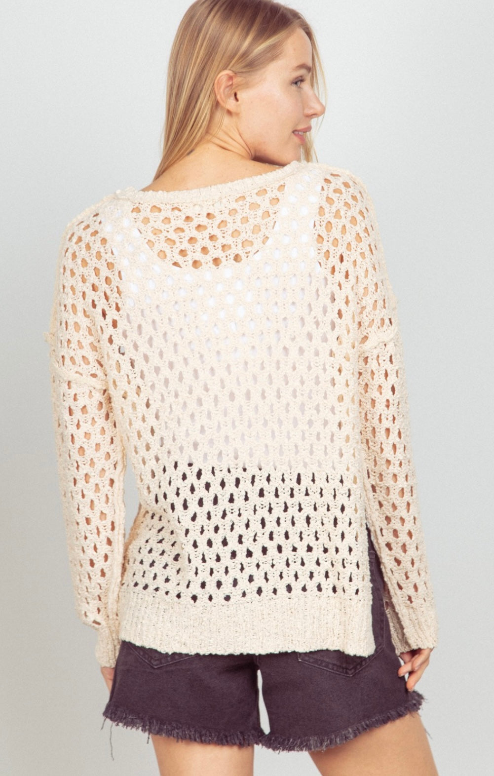 Oversized Tunic Hole Sweater