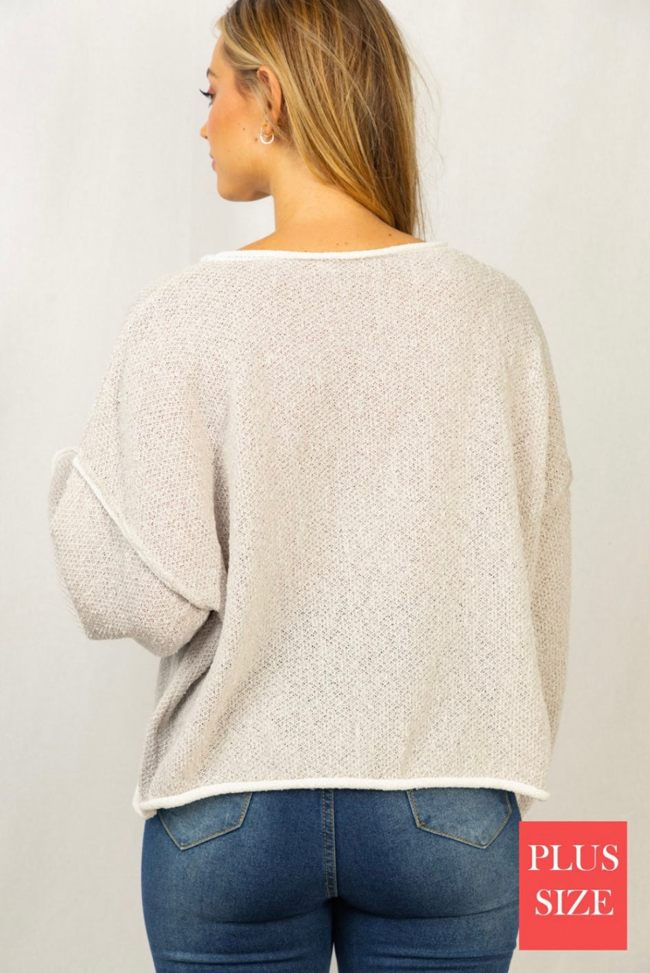 Long Sleeve Cropped Pullover Sweater