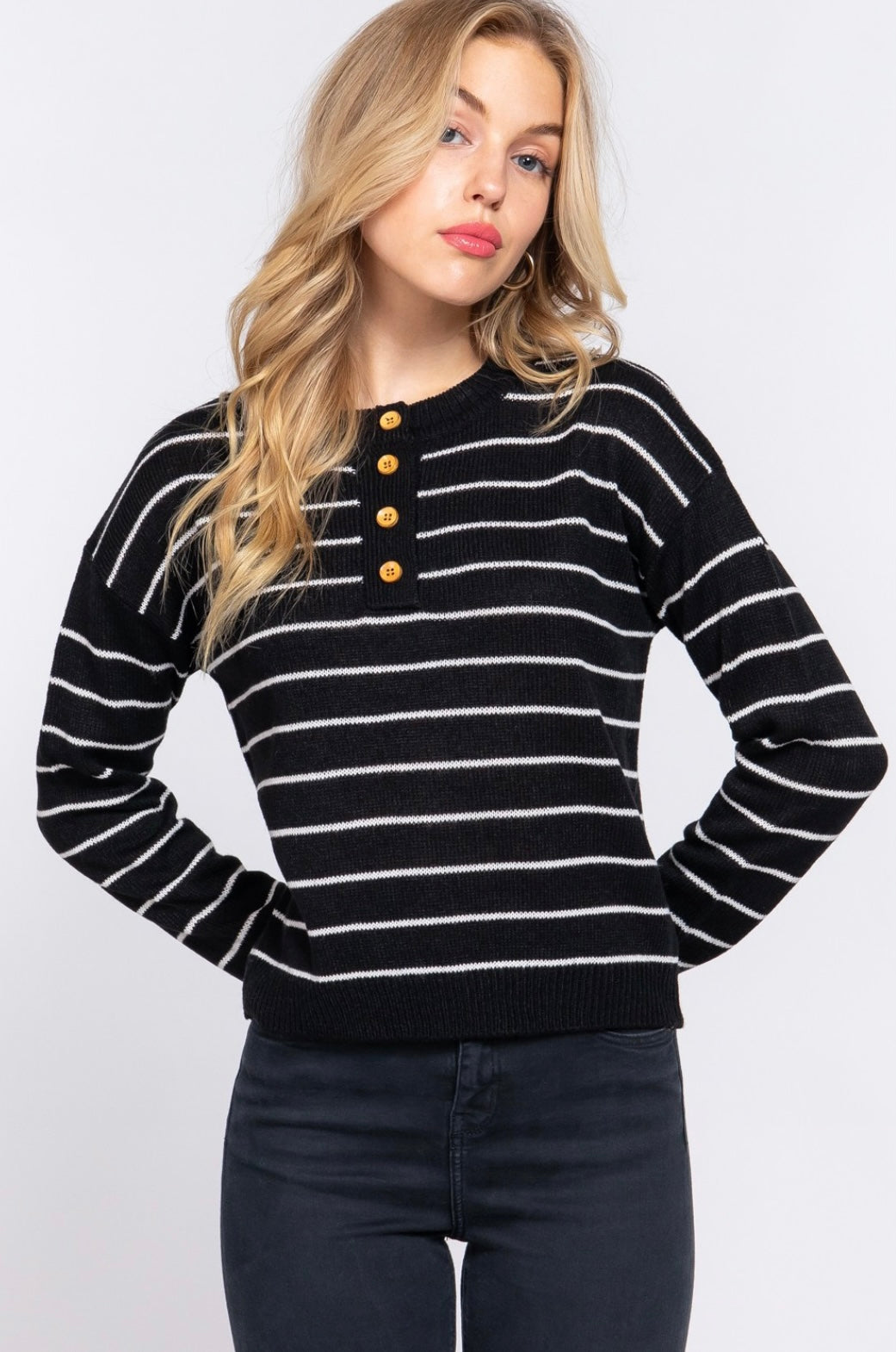 Long Sleeve Striped Sweater
