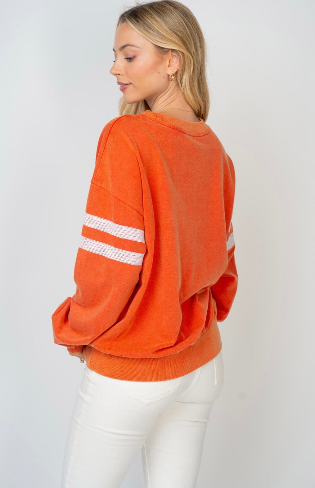 Long Sleeve Sequin Game Day Crewneck