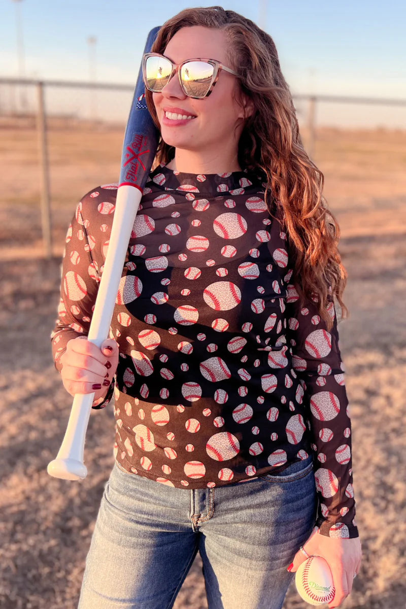 Hey Batter Batter Mesh Top