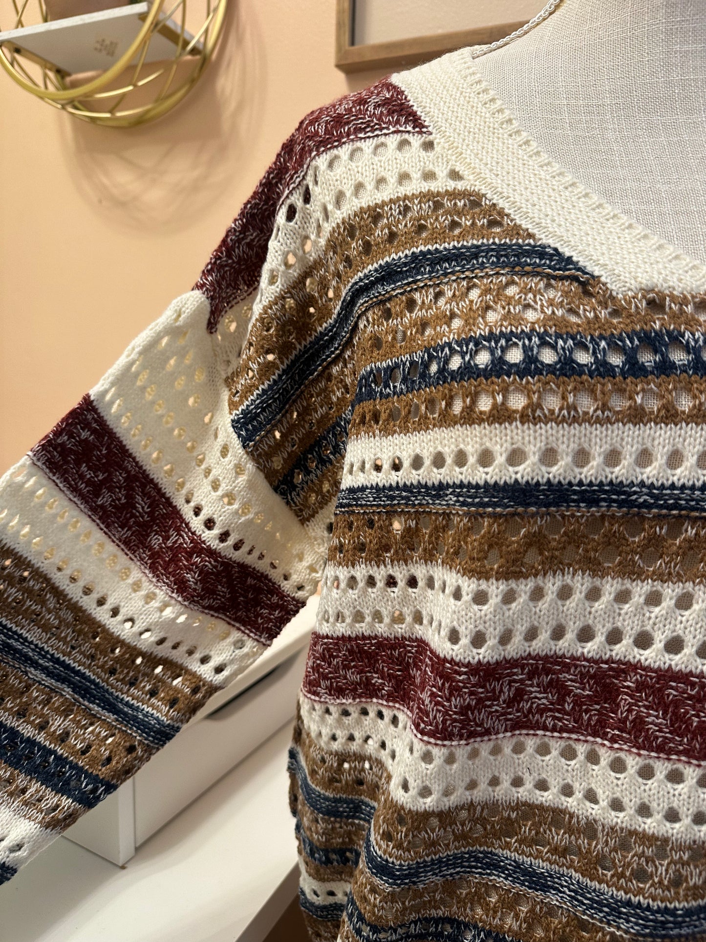 Multi Colored Crochet Sweater