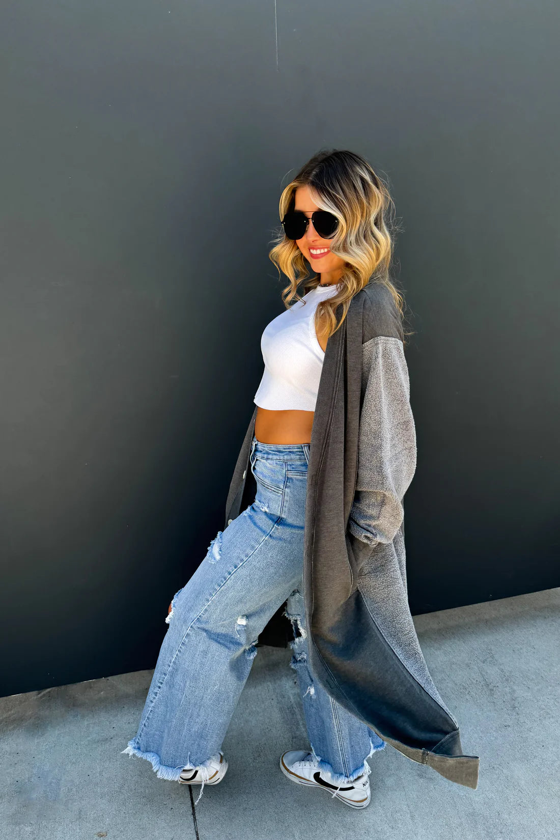 DESI SWEATSHIRT CARDIGAN