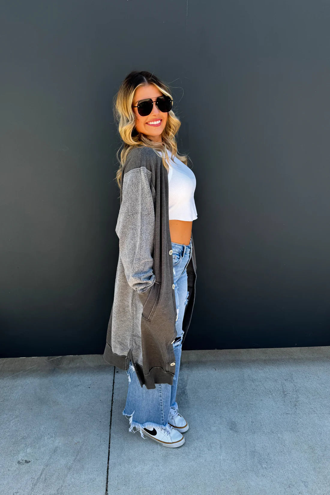 DESI SWEATSHIRT CARDIGAN