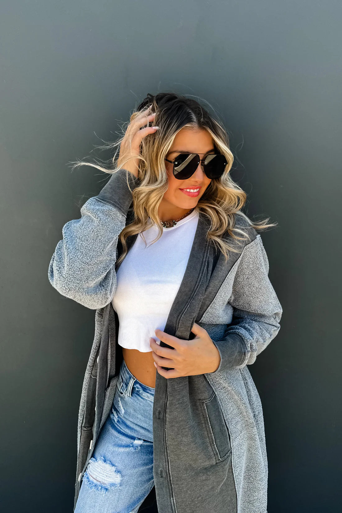 DESI SWEATSHIRT CARDIGAN