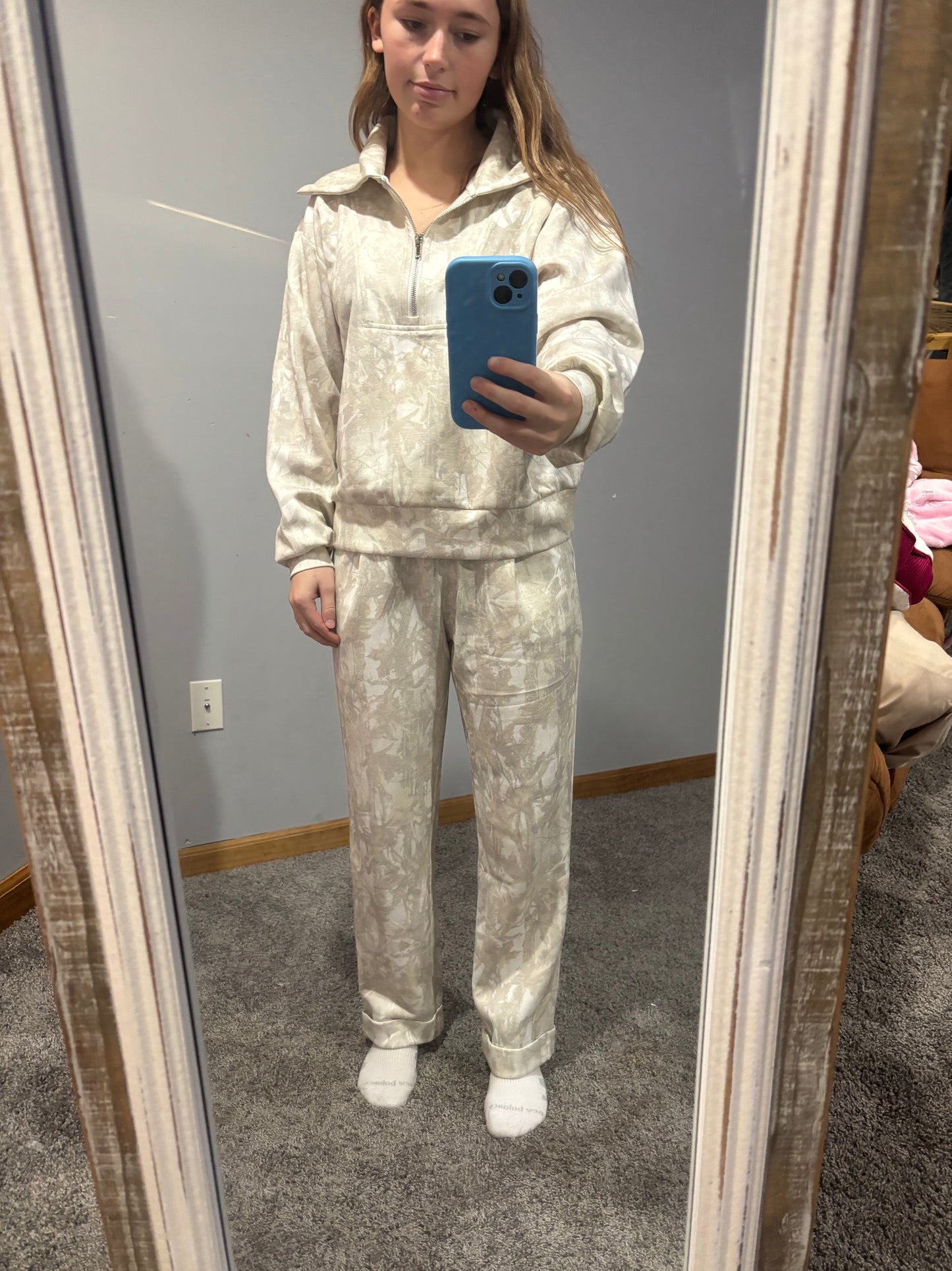 Penelope Loose Fit Half Zip Pullover & Pants - Set