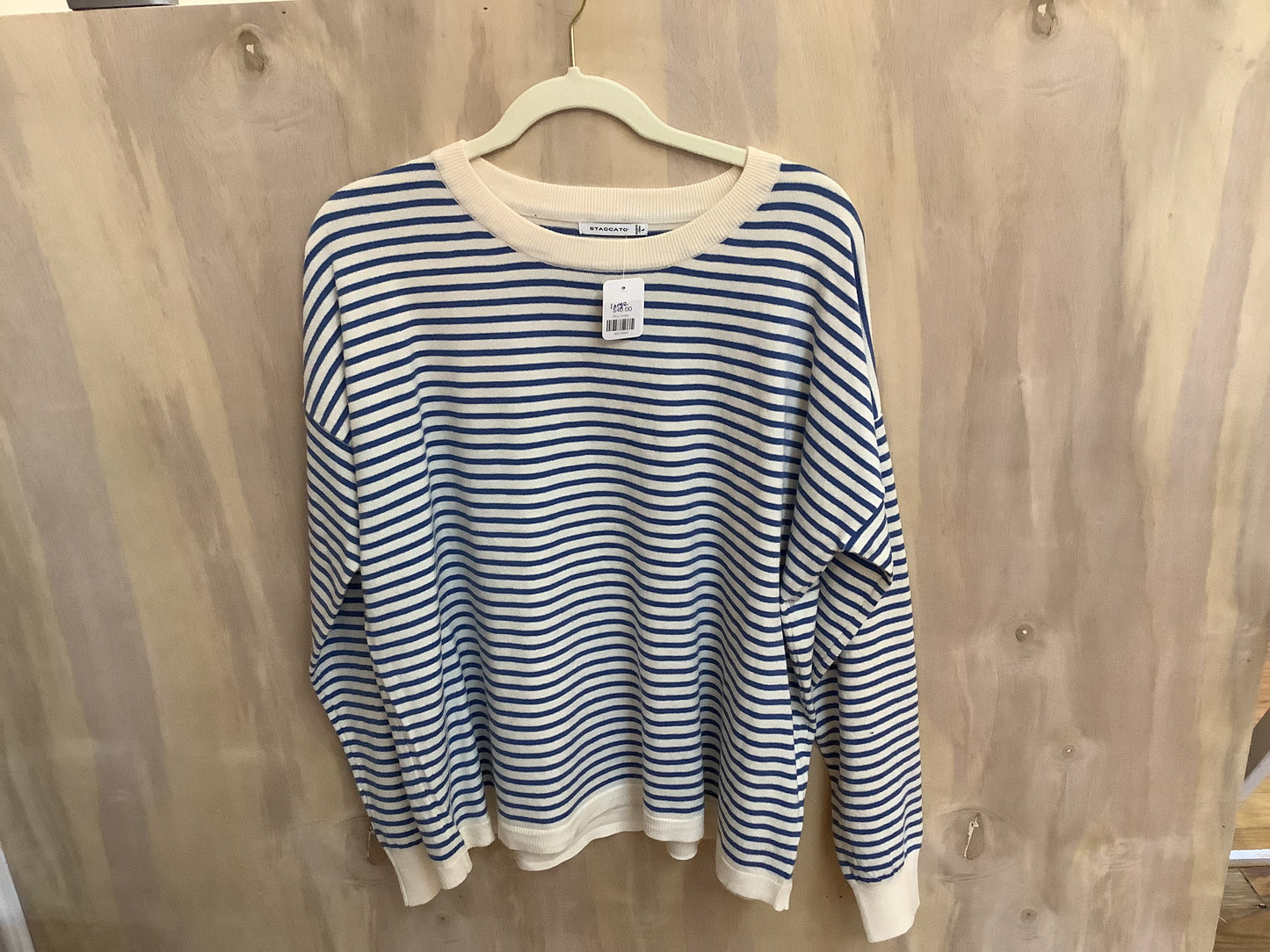 Blue Striped Pullover Sweater
