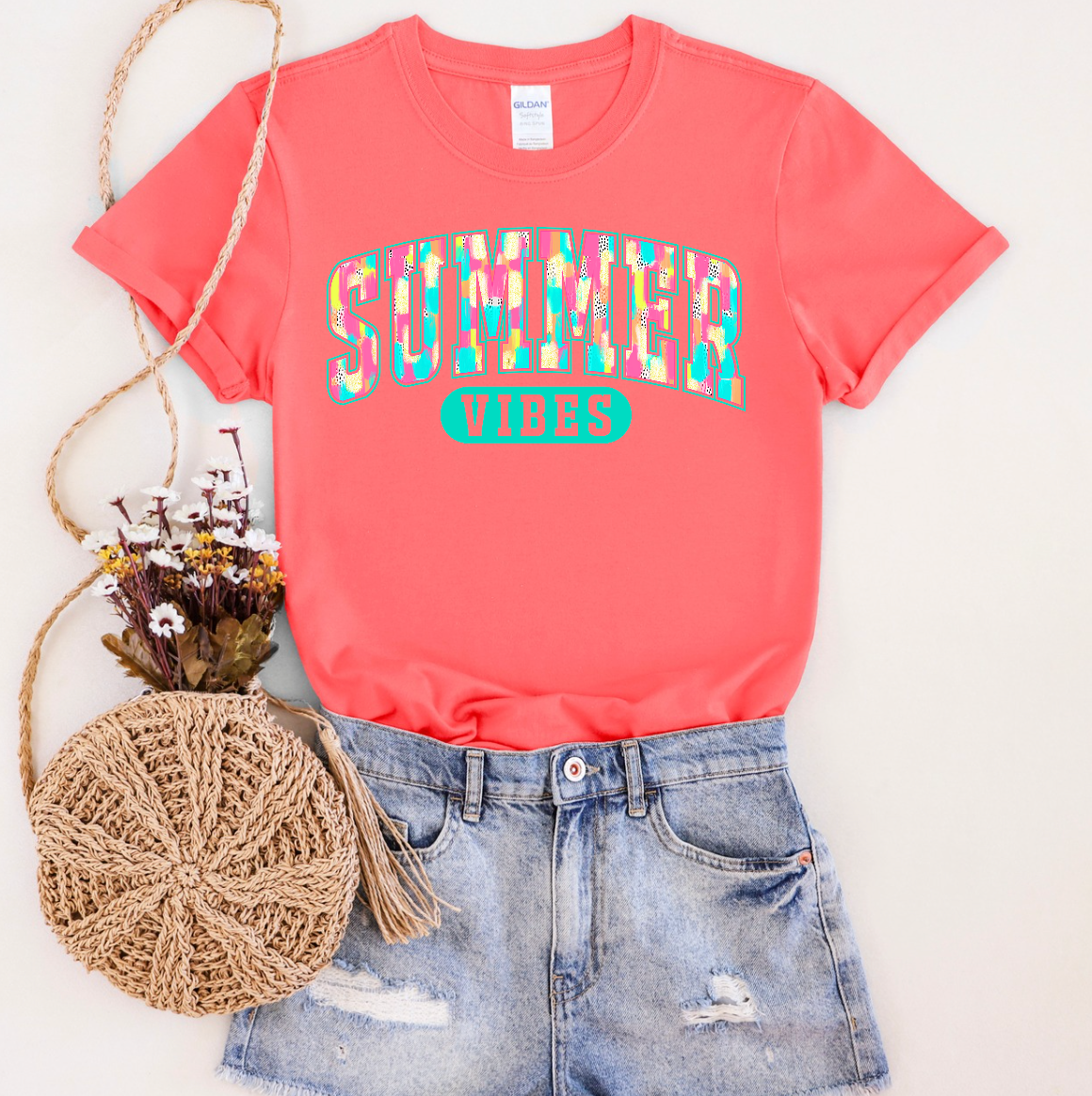 Paint Stroke Summer Vibes Graphic Tee