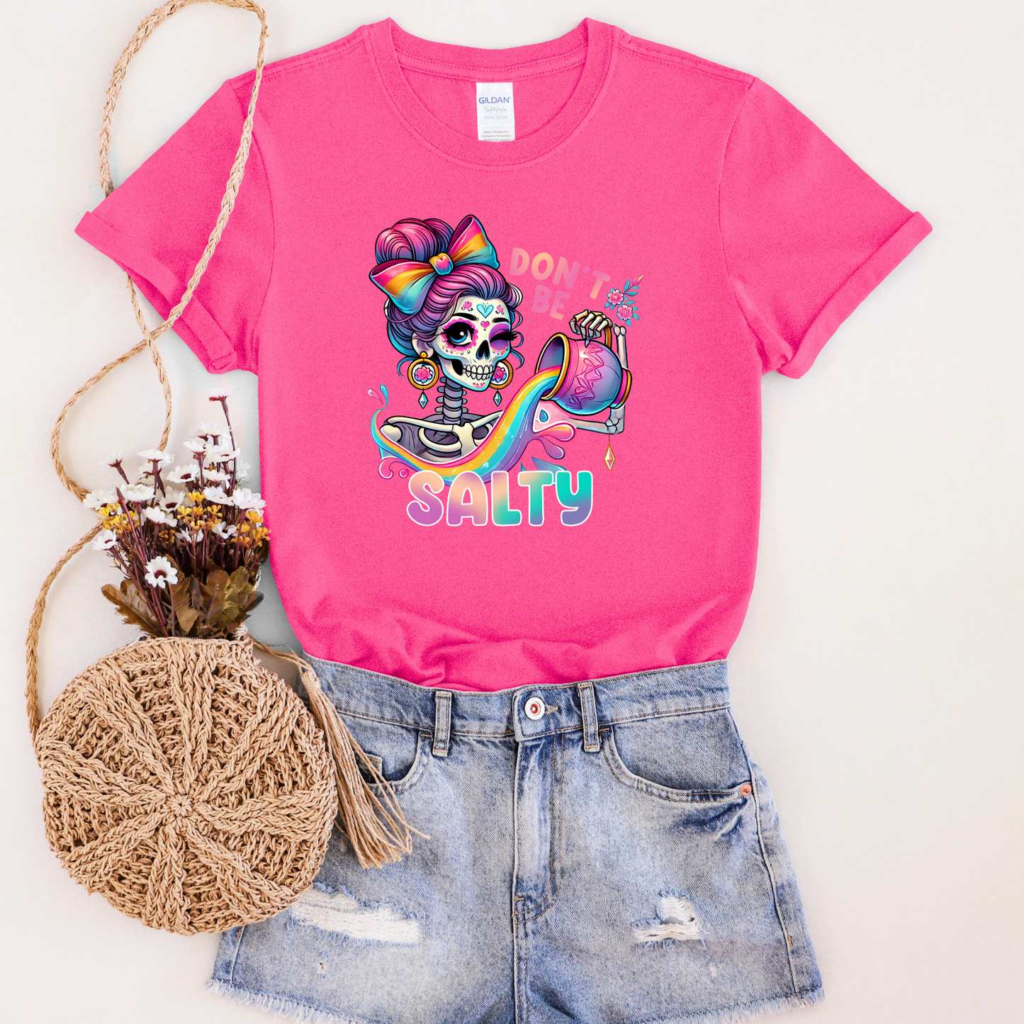 Don't Be Salty Skeleton Graphic Tee