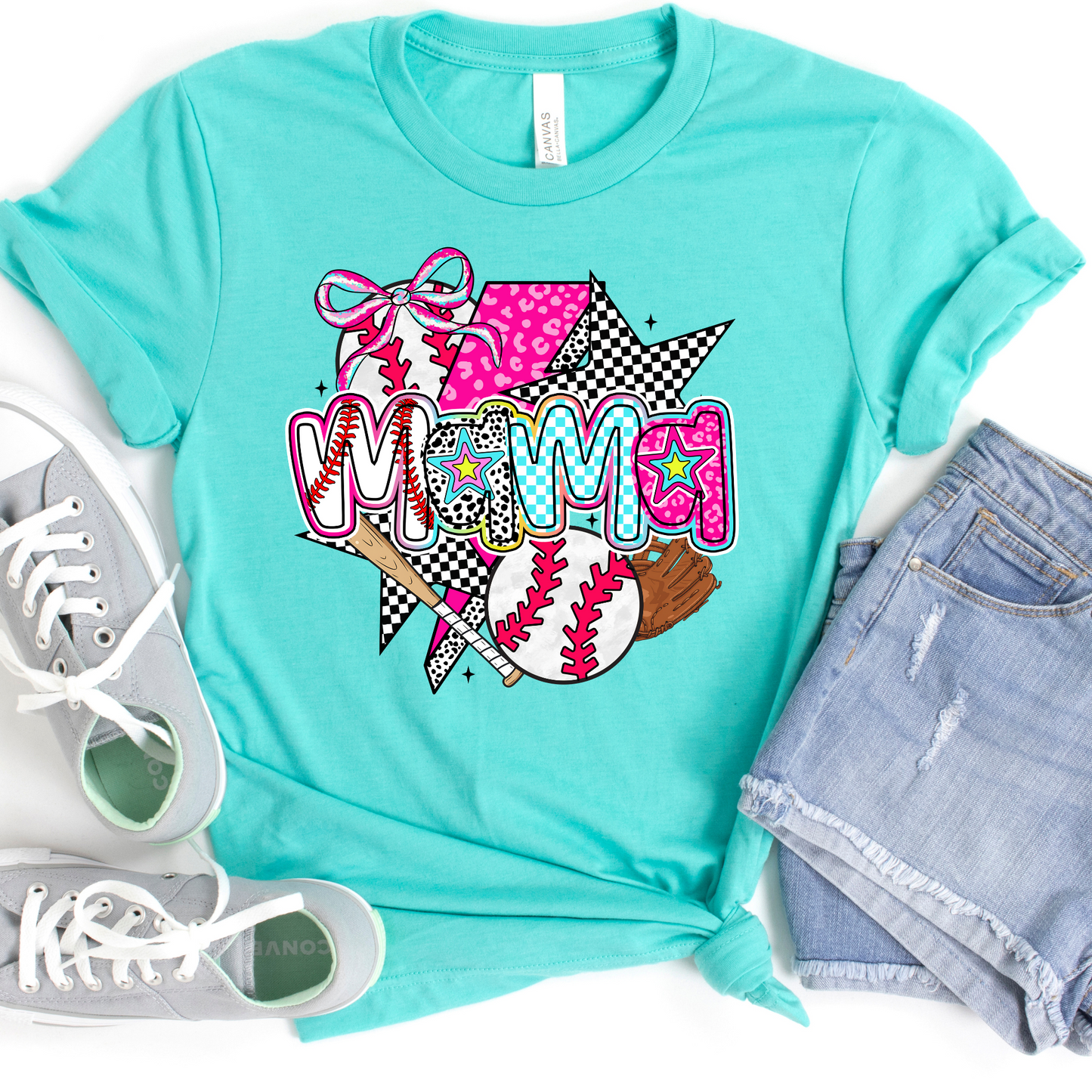 Leopard Lightning Bolt Mama Graphic Tee