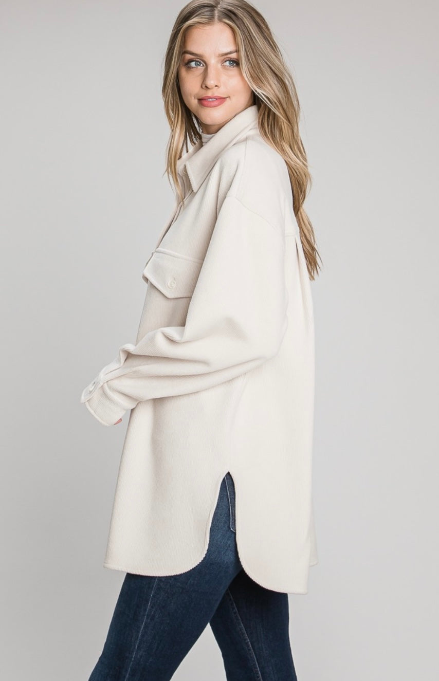 Soft and Lofty Corduroy Shacket