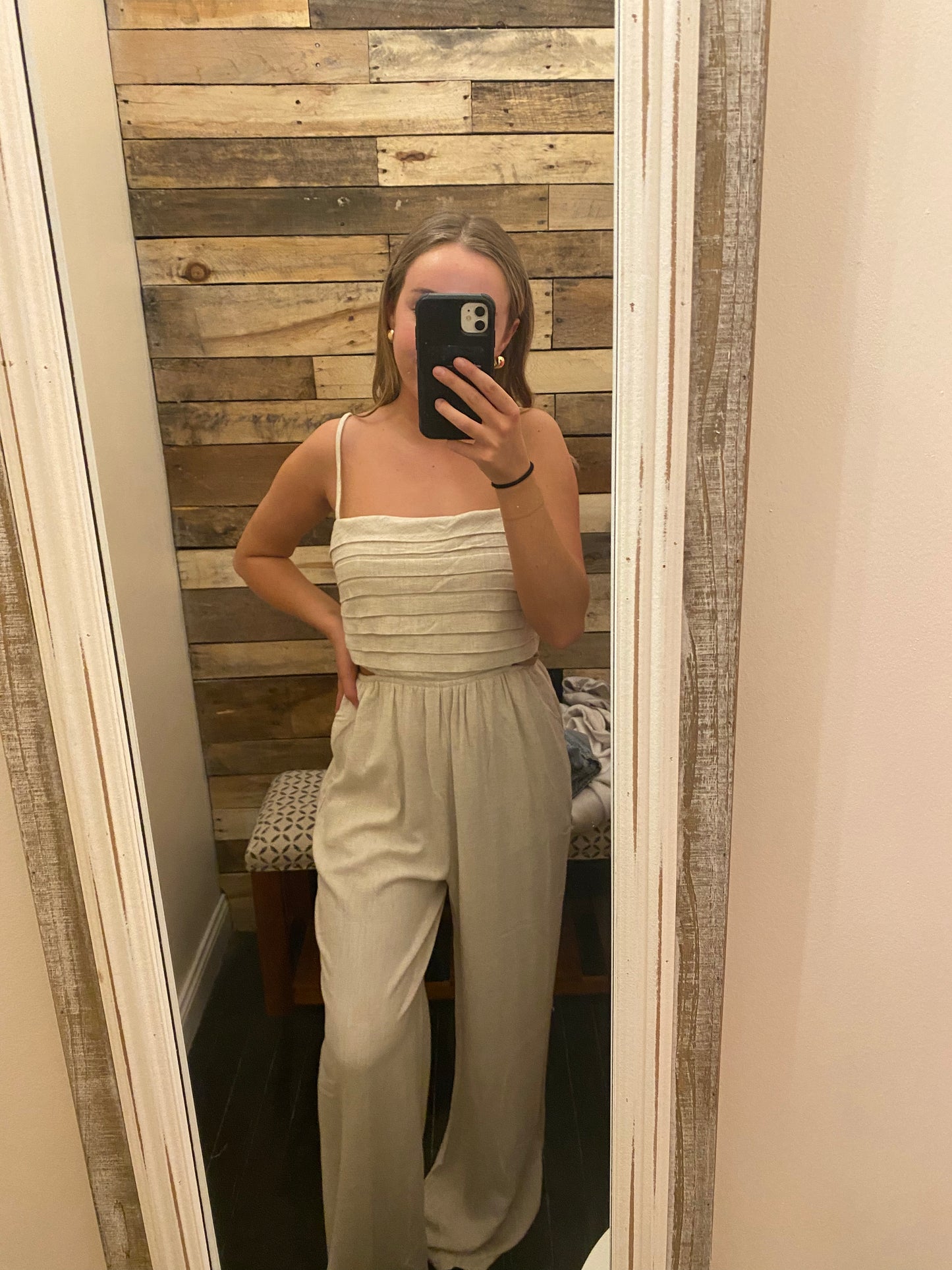 Spaghetti Strap Soft Linen Jumpsuit
