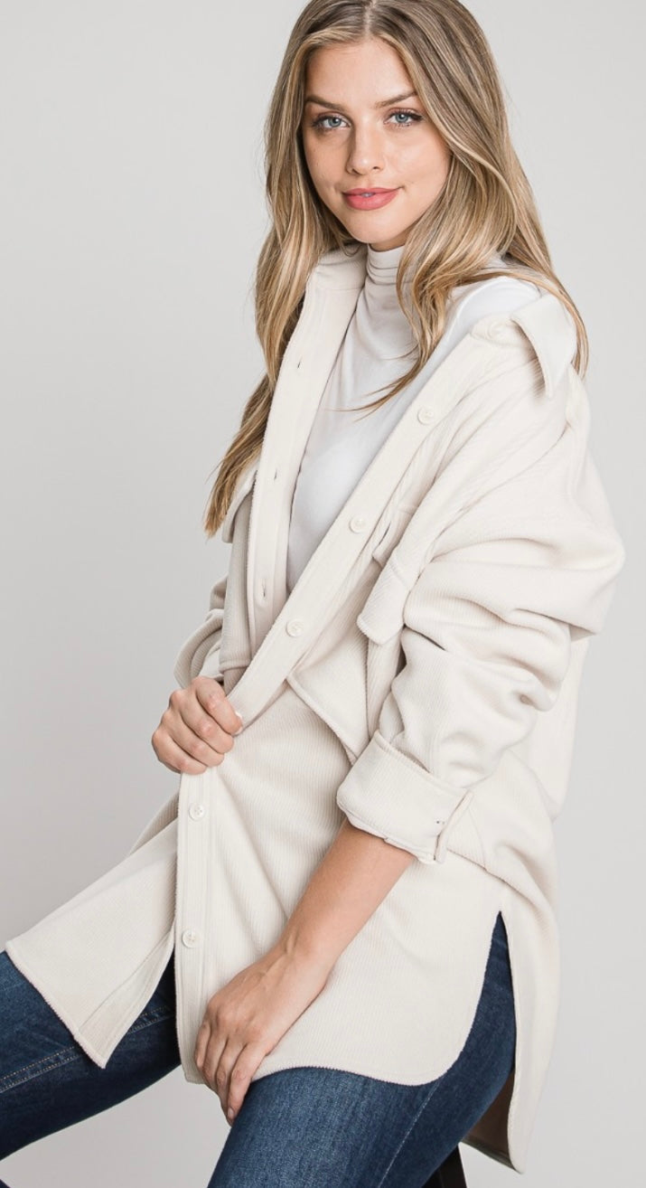 Soft and Lofty Corduroy Shacket