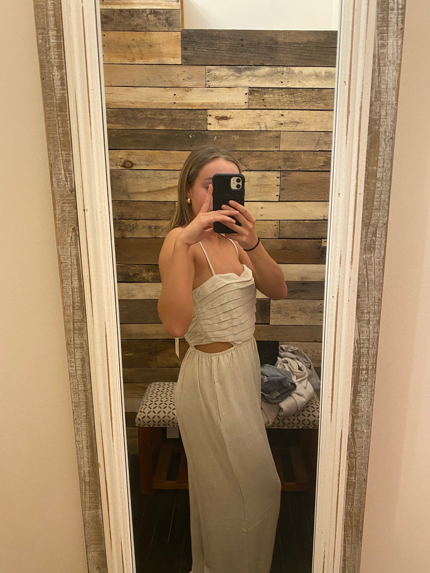 Spaghetti Strap Soft Linen Jumpsuit