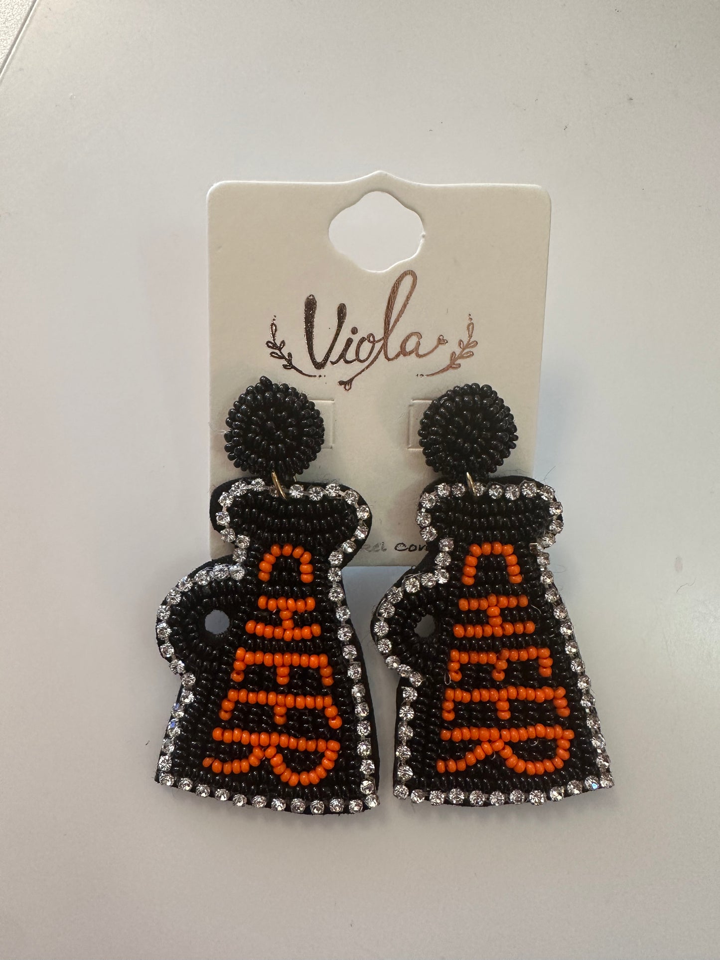 Beaded Bengals Earrings