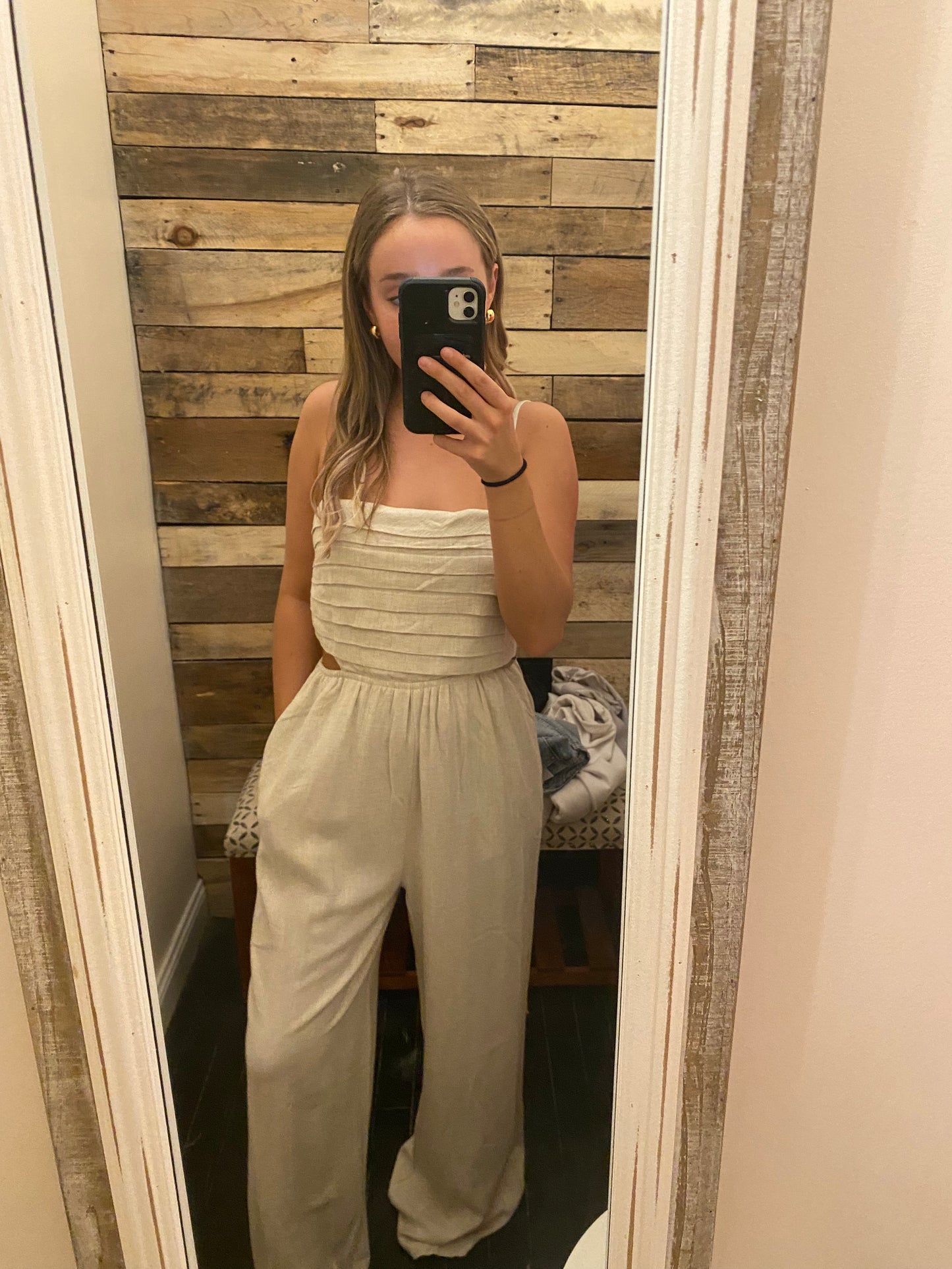 Spaghetti Strap Soft Linen Jumpsuit