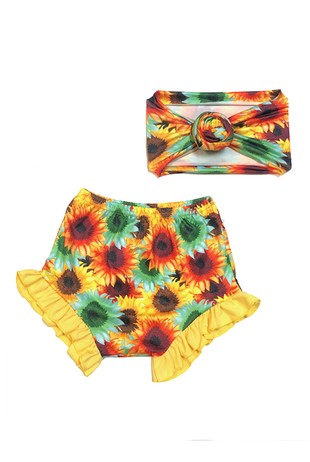 Sunflower Bloomers + Top Knot