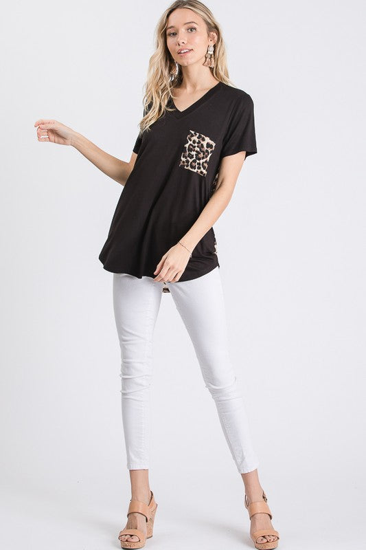 Leopard Pocket Top