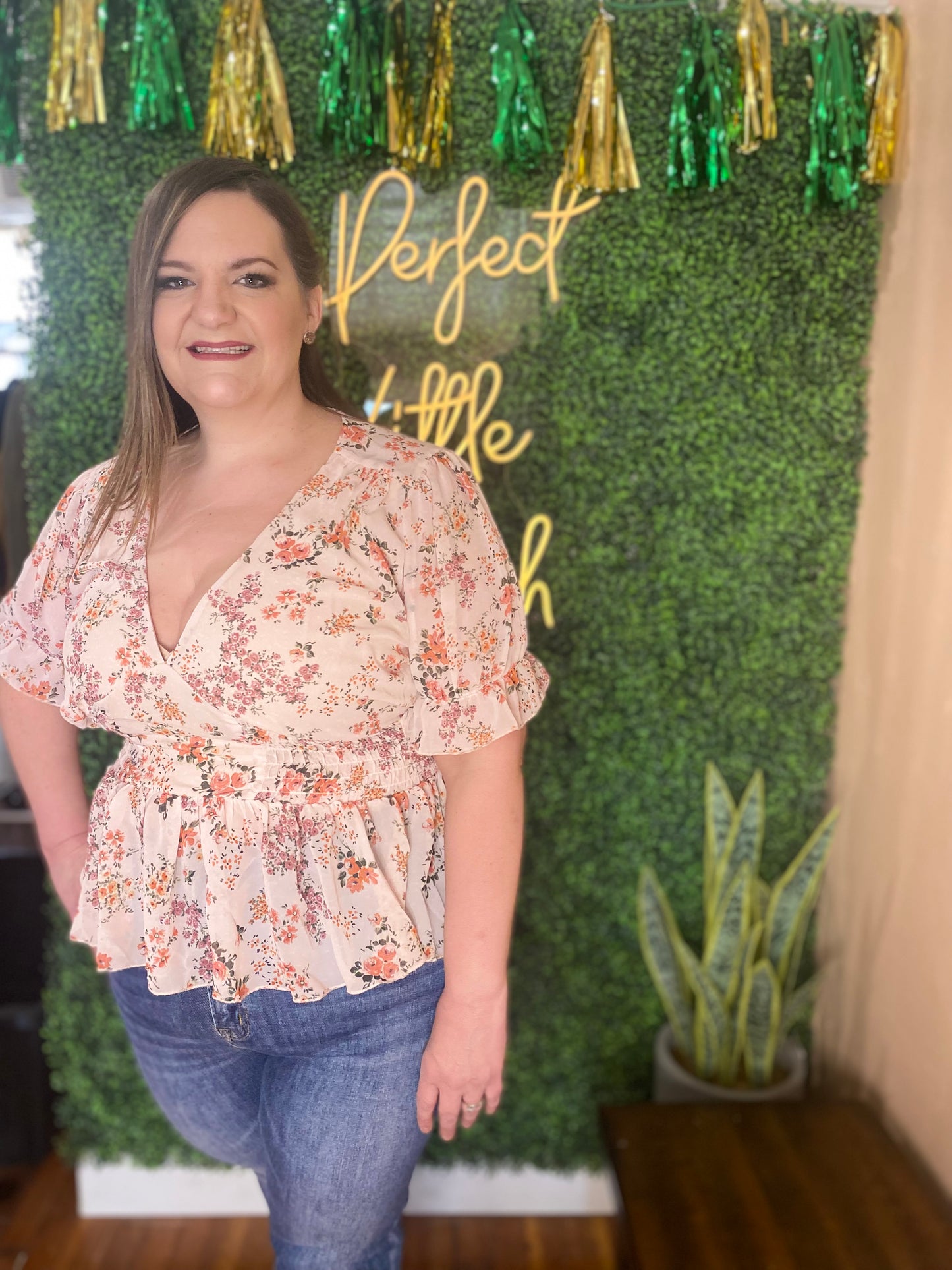 Floral Peplum Blouse