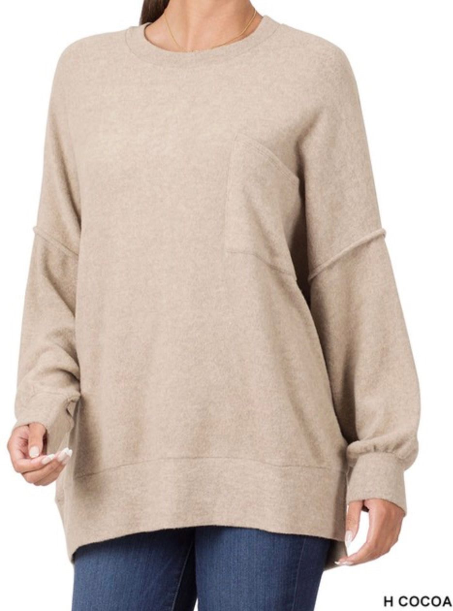 Drop Shoulder Oversized Sweater