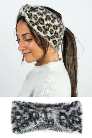 Leopard Bow Headband