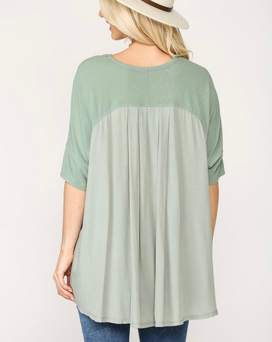 High- Low Two Toned Shirt