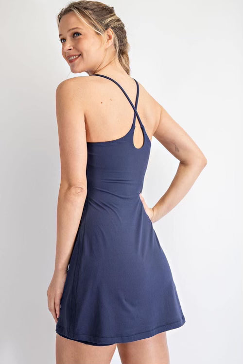Navy Blue Athletic Dress – Perfect Little Peach