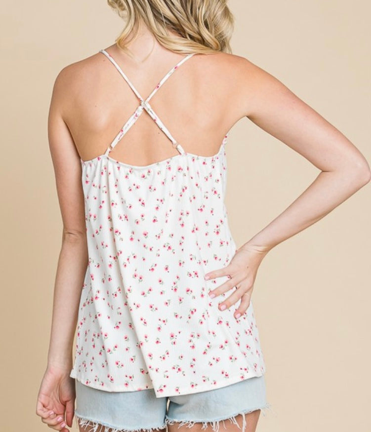 Ivory Spring Flowy Top