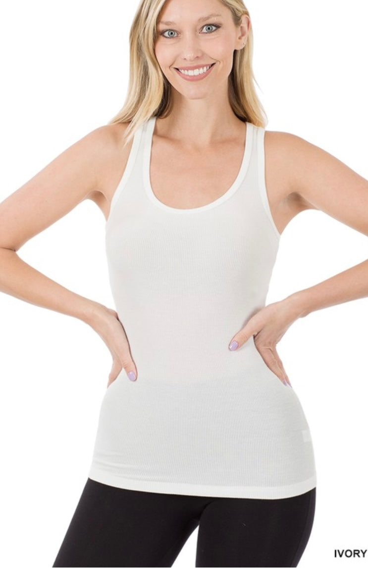 Ribbed Racerback Tank Top