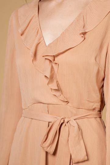 Tan Long Sleeve Dress