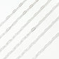 1606FSS. Sterling Silver Flat Paperclip Chain