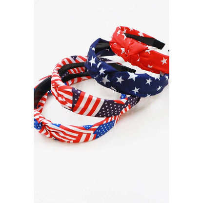 4-Kinds American Patriotic Knotted Headband