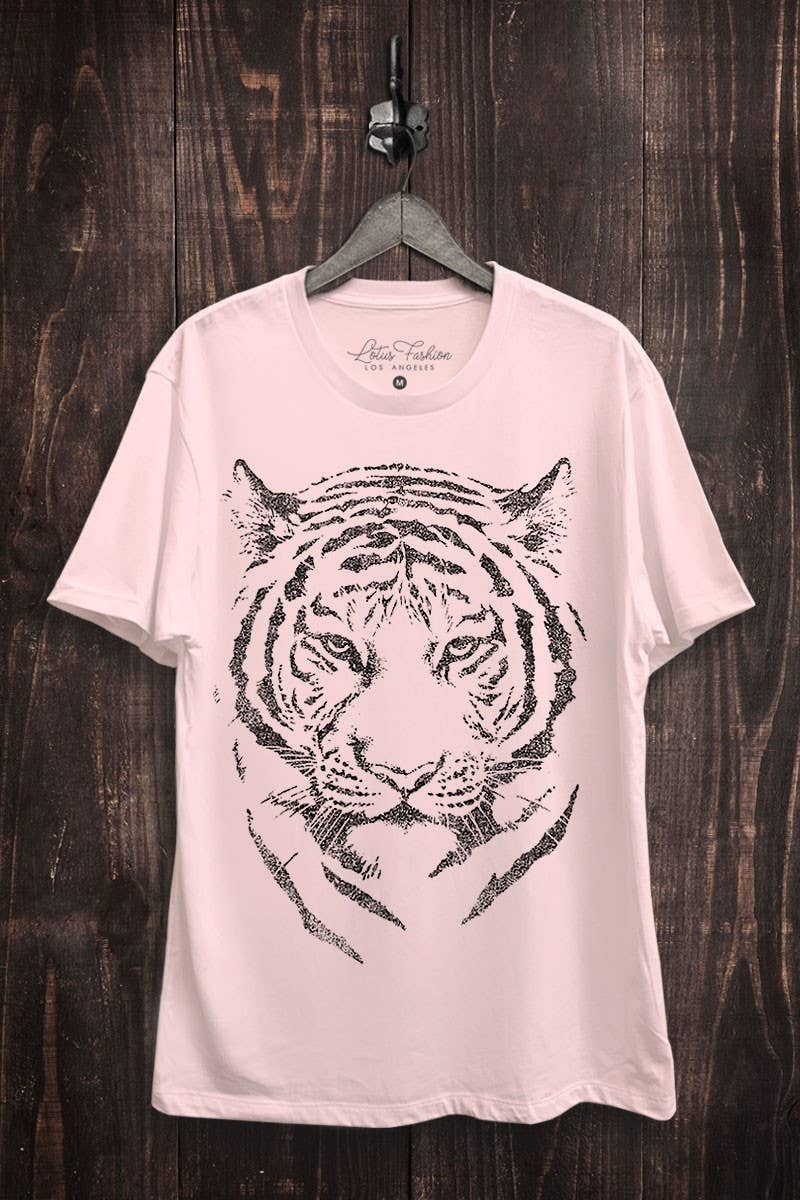 Tiger Face Graphic Top