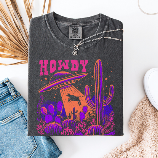 Pink Howdy UFO Graphic Tee