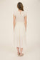 SMOCKED TIERED MIDI DRESS