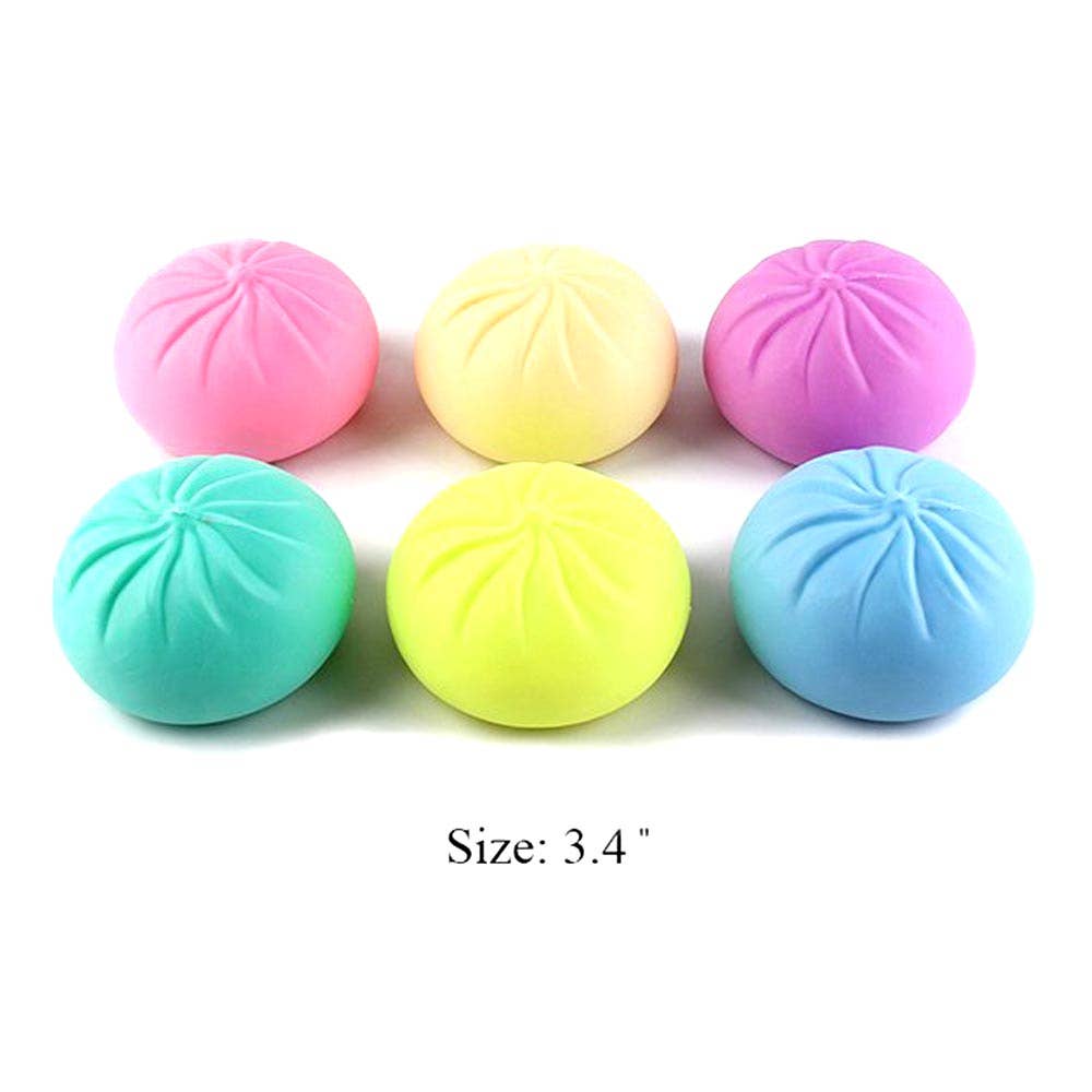 12PCS - Pastel Steamed Bao Bun Dumpling Squeeze Squishy Stress Relief Toy