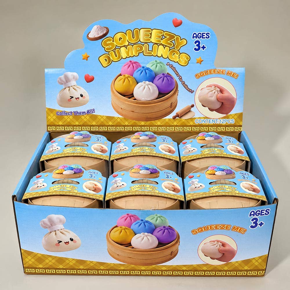 12PCS - Cute Glitter Dumpling Squishy Stress Relief Ball Toy