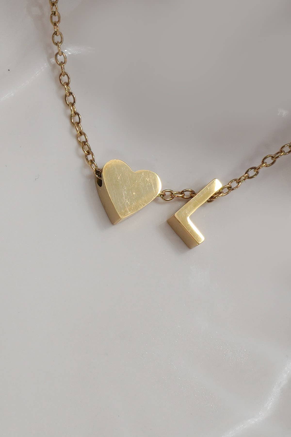 18K STAINLESS STEEL TARNISH FREE INITIAL NECKLACE | 40NK9440