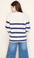 Long Sleeve Navy Striped Cardigan