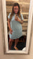 Striped Chambray Collared Mini Dress
