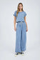 Wide Leg Chambray Pants