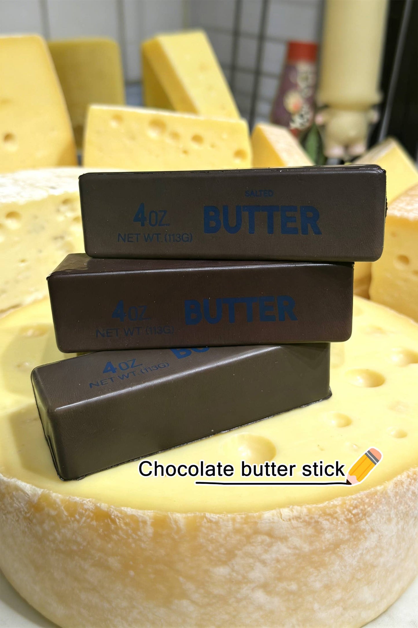 Realistic PU Butter Stick Stress Relief Toy Gifts