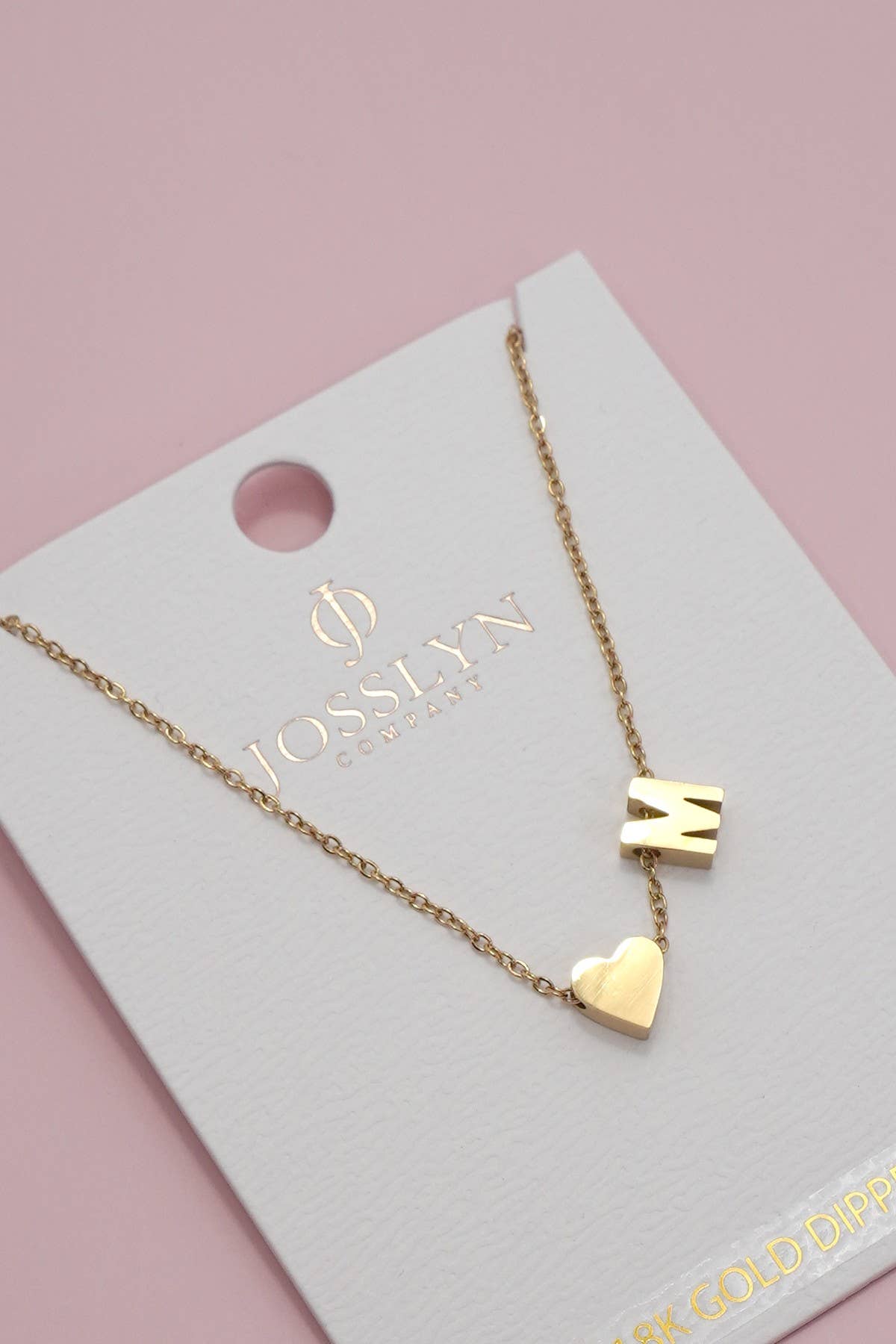18K STAINLESS STEEL TARNISH FREE INITIAL NECKLACE | 40NK9440