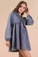 Washed Chambray Collared Mini Dress
